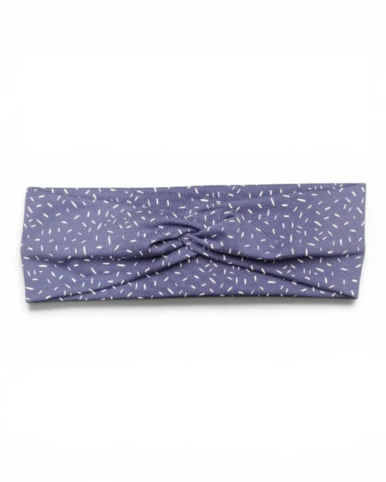 Headband twist Confettis bleu