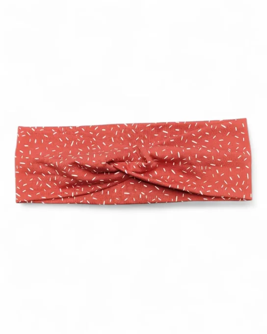 Headband twist grain de riz terracotta