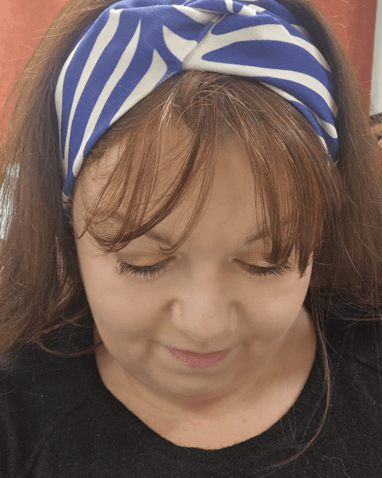 Headband twist Azur
