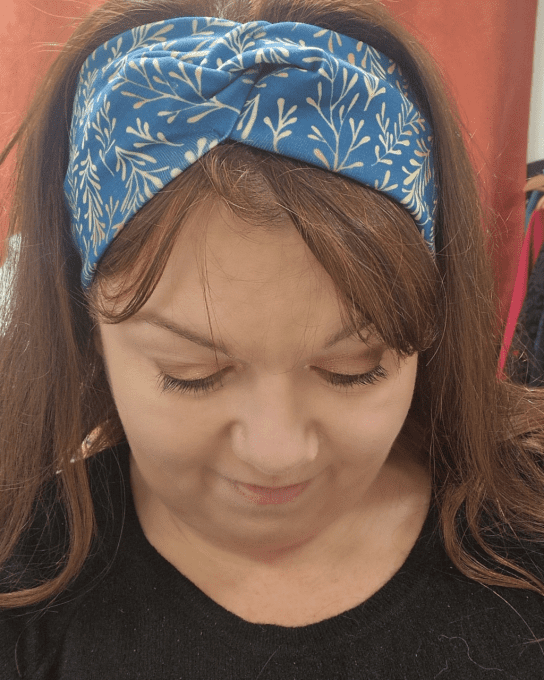 Headband twist Fraicheur bleu vert