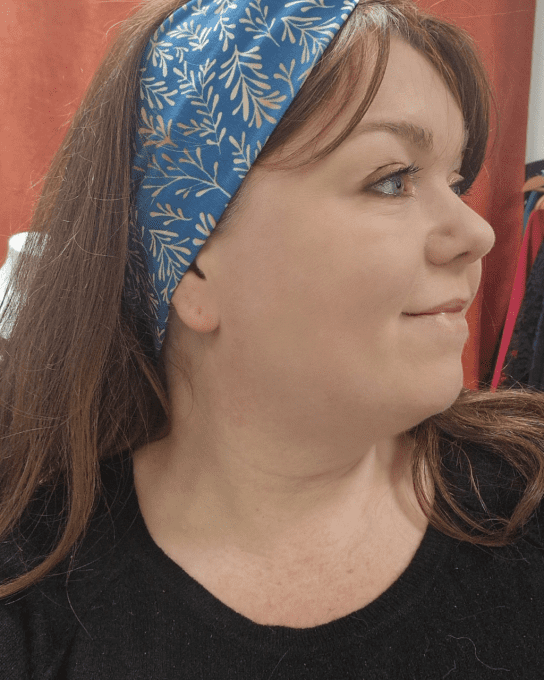 Headband twist Fraicheur bleu vert