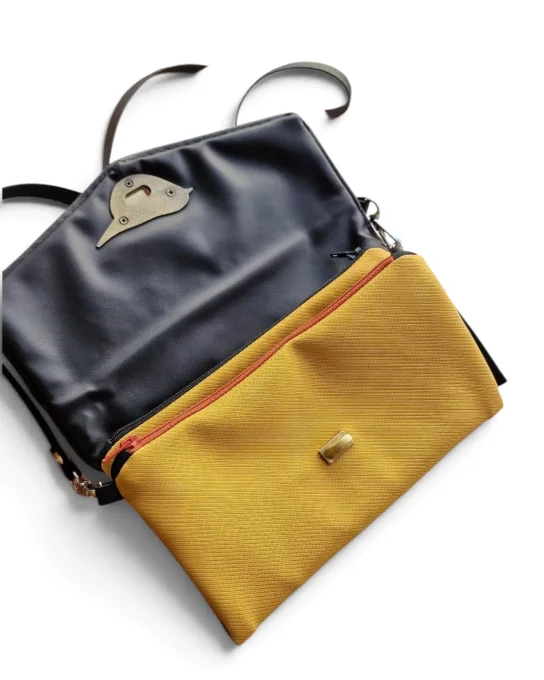 Mini sac portefeuille Jungle ouvert avec poches zippées