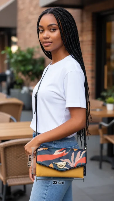 Mini sac bandoulière femme Jungle porté en travers du corps