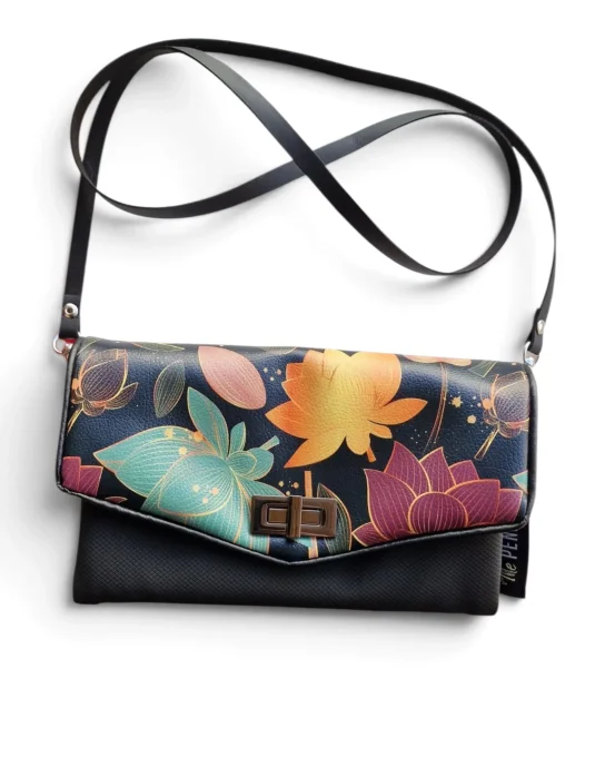 Mini sac bandoulière femme Lotus fabriqué artisanalement en Bretagne