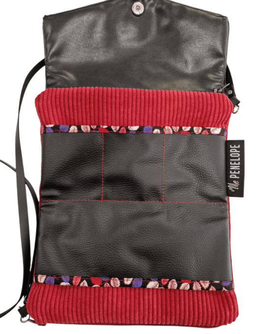 Mini sac Nomade Passions velours rouge
