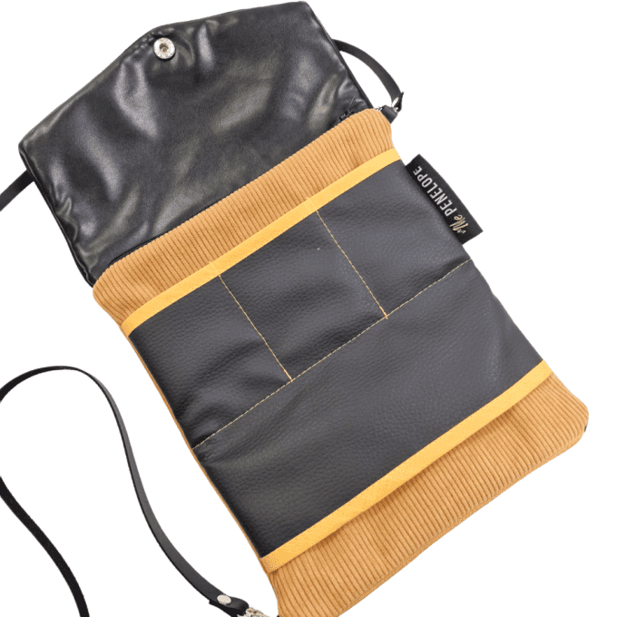 Mini sac Nomade Passions velours moutarde