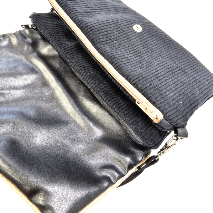 Mini sac Nomade Passions velours noir