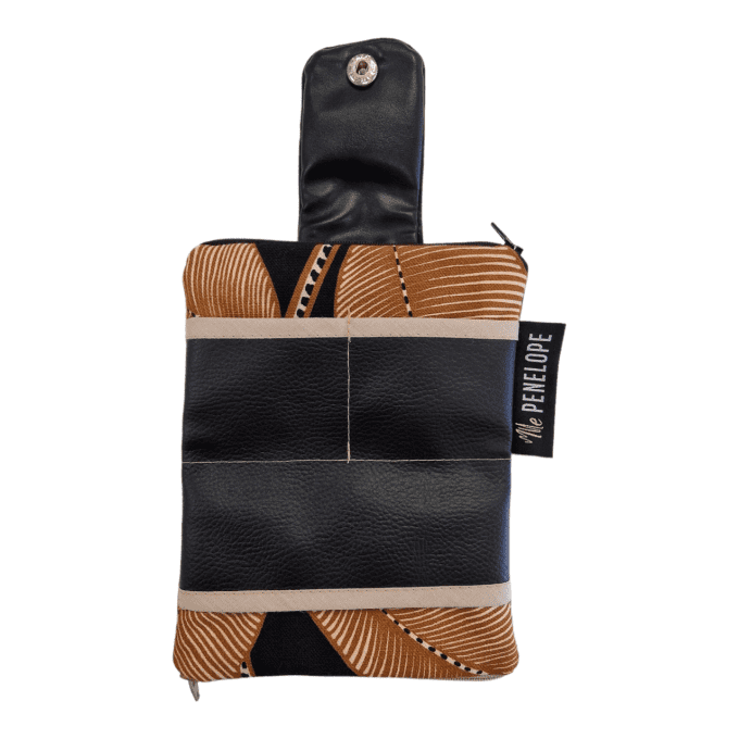 Portefeuille Nomade - Pagne noir