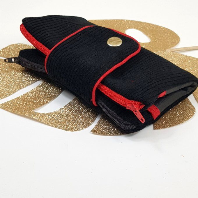 Portefeuille Nomade - Noir velours