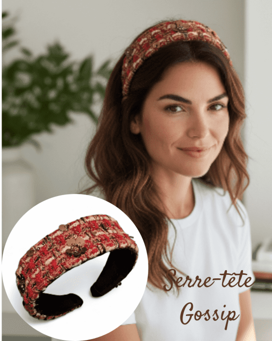 Serre tête Bandeau Collection Gossip - Rouge confidentiel