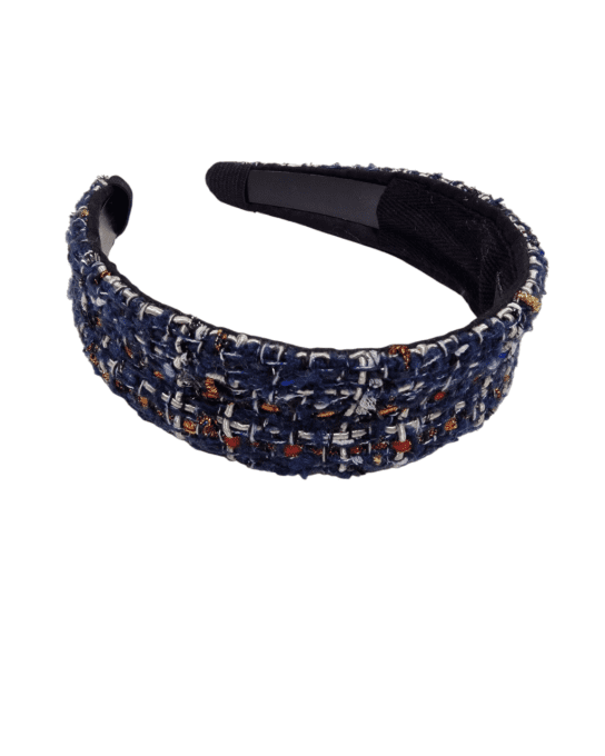 Serre tête Bandeau Collection Gossip - Trame Royale bleue