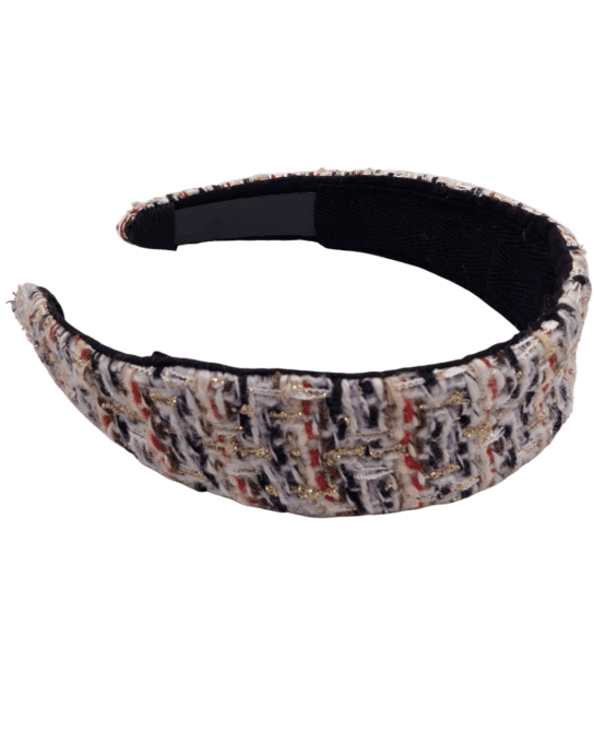 Serre tête Bandeau Collection Gossip - Trame Royale blanc et lurex