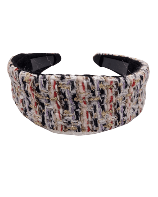 Serre tête Bandeau Collection Gossip - Trame Royale blanc et lurex