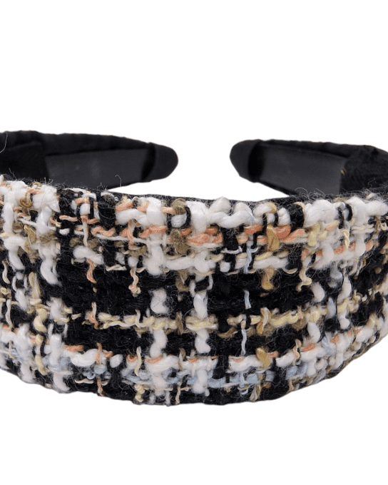 Serre tête Bandeau Collection Gossip - Trame Royale blanc et corail