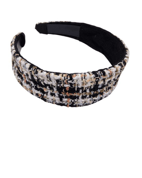 Serre tête Bandeau Collection Gossip - Trame Royale blanc et corail