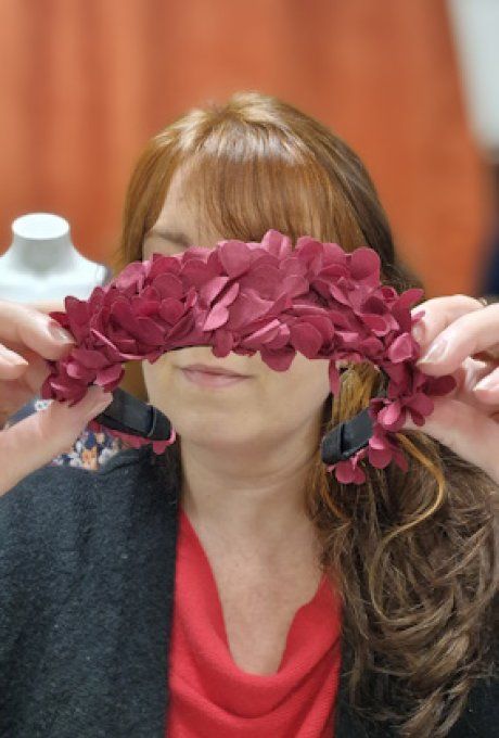 Serre tête Bandeau Collection Gossip - Pétales rouges