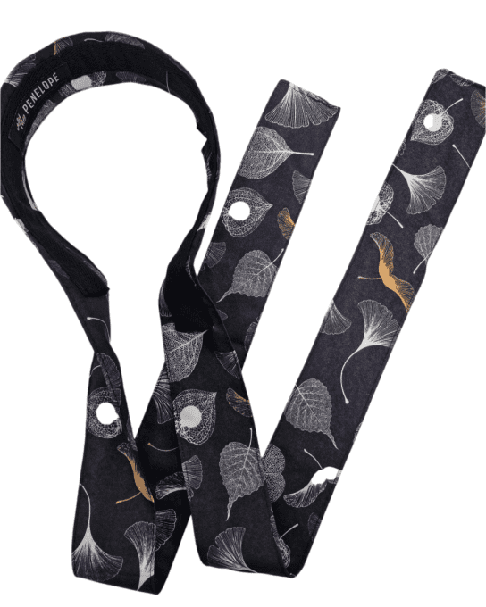 Serre tête Boho - Ginkgo noir