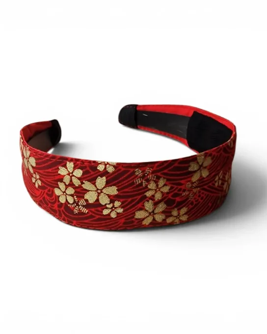 Serre tête Classic Lotus doré rouge