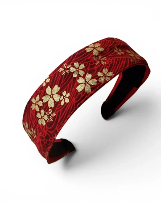 Serre tête Classic Lotus doré rouge