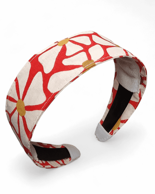 Serre tête Classic - Marguerite rouge