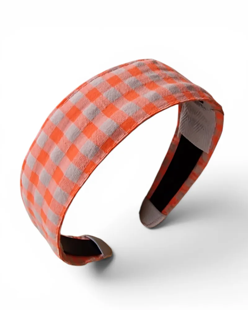 Serre tête Classic Vichy Corail pop