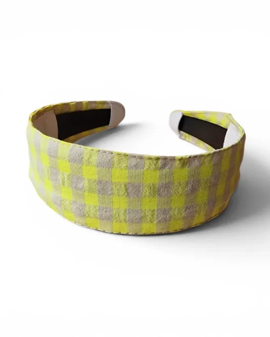 Serre tête Classic Vichy jaune lemoncello
