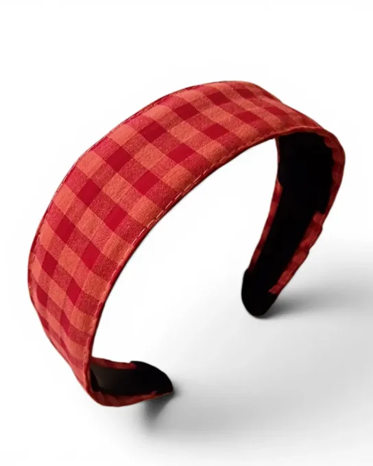 Serre tête Classic Vichy Rouge grenadine