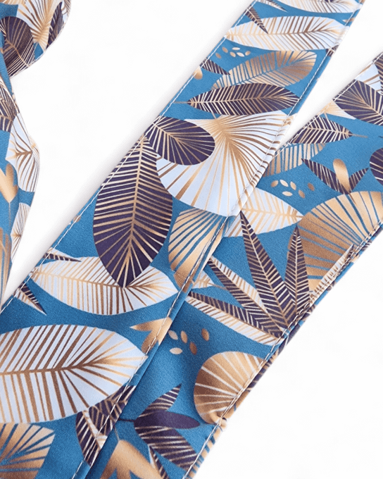 Serre tête Boho - Feuillage azur