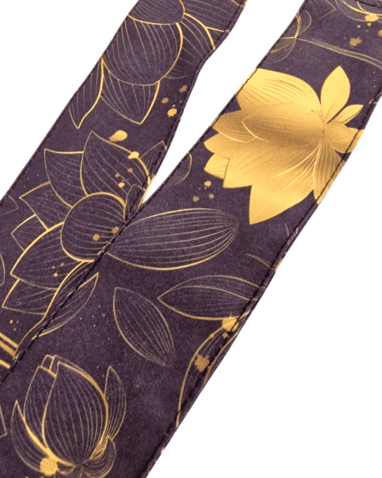 Serre tête Boho - Fleurs de lotus dorées