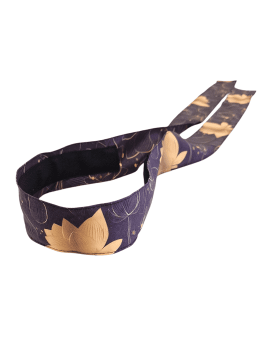 Serre tête Boho - Fleurs de lotus dorées