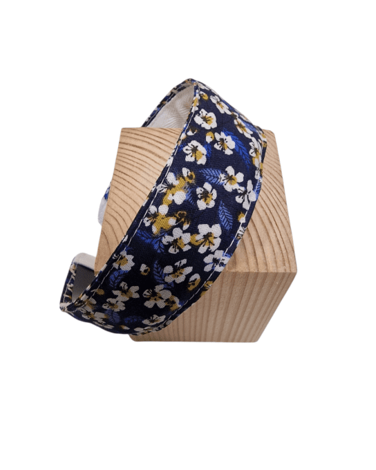 Serre tête Classic  fleur de cerisier bleue