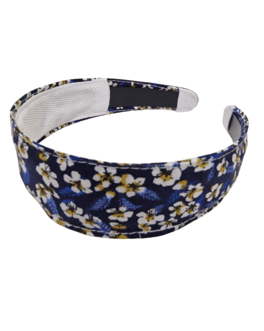 Serre tête Classic  fleur de cerisier bleue