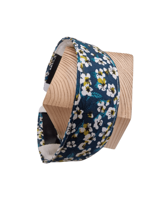 Serre tête Classic fleur de cerisier vert canard