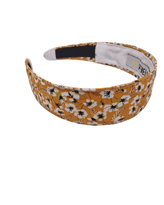 Serre tête Classic fleur de cerisier jaune