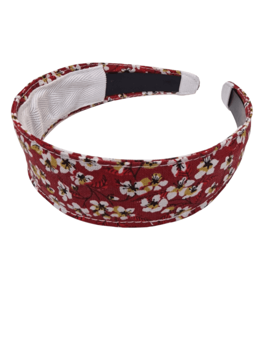 Serre tête Classic fleur de cerisier rouge