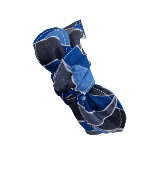 Serre tête Noué feuillage bleu