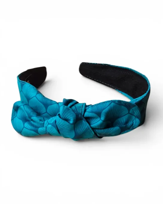 Serre tête Noué - Ginkgo Bleu lagon