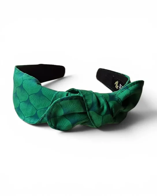 Serre tête Noué - Ginkgo Vert lagon
