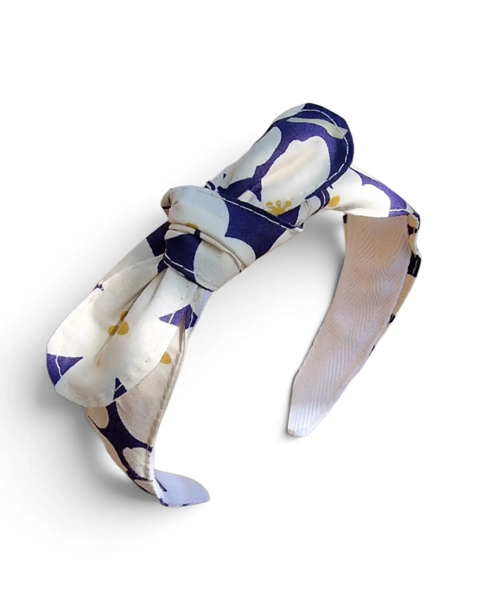 Serre-tête noué Neroli – Bleu marine
