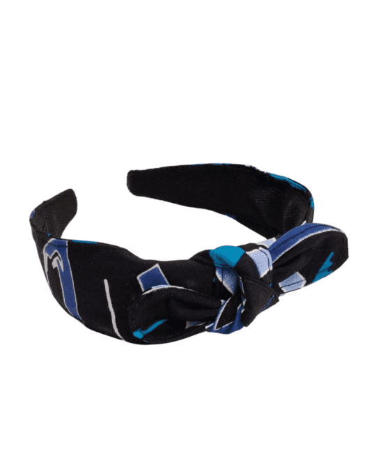 Serre tête Noué wax noir Asia