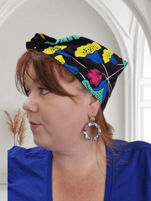 Turban PLN Wax Fleur de mariages multicouleurs
