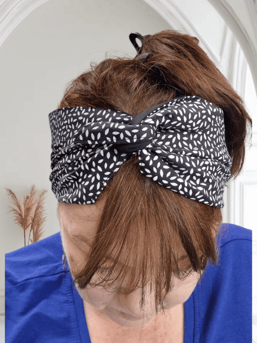 Turban PLN grain de riz noir